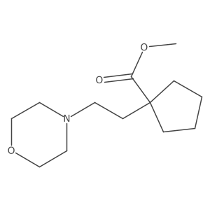 Methyl 1-(2-morpholinoethyl)cyclopentane-1-carboxylate结构式