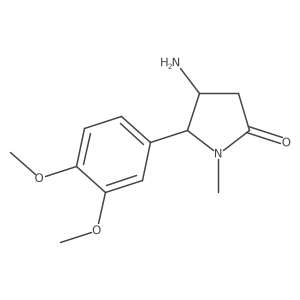 4-Amino-5-(3,4-dimethoxyphenyl)-1-methylpyrrolidin-2-one结构式