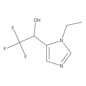 (1R)-1-(1-ethyl-1H-imidazol-5-yl)-2,2,2-trifluoroethan-1-ol结构式