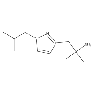 2-methyl-1-[1-(2-methylpropyl)-1H-pyrazol-3-yl]propan-2-amine Structure