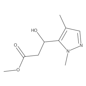 methyl 3-(1,4-dimethyl-1H-pyrazol-5-yl)-3-hydroxypropanoate Structure