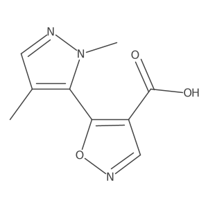 5-(1,4-dimethyl-1H-pyrazol-5-yl)-1,2-oxazole-4-carboxylic acid结构式