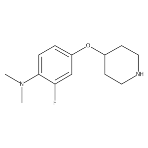 2-fluoro-N,N-dimethyl-4-(piperidin-4-yloxy)aniline Structure