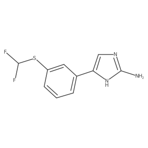5-{3-[(difluoromethyl)sulfanyl]phenyl}-1H-imidazol-2-amine结构式