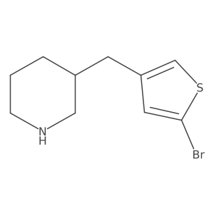 3-[(5-Bromothiophen-3-yl)methyl]piperidine结构式