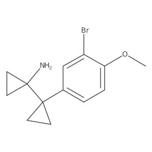1-[1-(3-Bromo-4-methoxyphenyl)cyclopropyl]cyclopropan-1-amine结构式