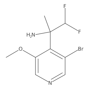 2-(3-Bromo-5-methoxypyridin-4-yl)-1,1-difluoropropan-2-amine结构式