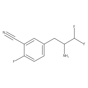 5-(2-Amino-3,3-difluoropropyl)-2-fluorobenzonitrile Structure