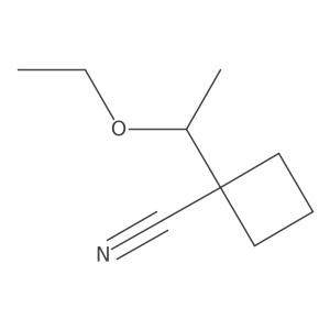 1-(1-Ethoxyethyl)cyclobutane-1-carbonitrile结构式
