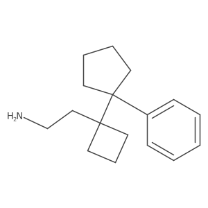 2-[1-(1-Phenylcyclopentyl)cyclobutyl]ethan-1-amine结构式