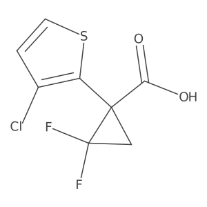 1-(3-Chlorothiophen-2-yl)-2,2-difluorocyclopropane-1-carboxylic acid结构式