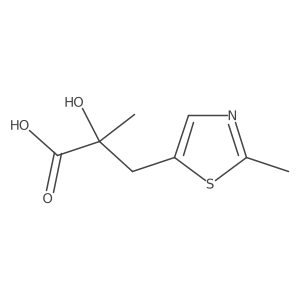 2-Hydroxy-2-methyl-3-(2-methyl-1,3-thiazol-5-yl)propanoic acid结构式