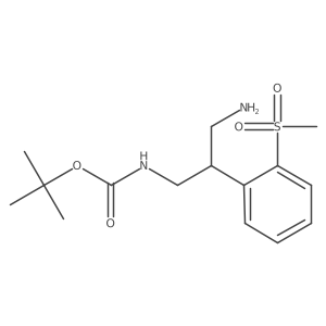 tert-butyl N-[3-amino-2-(2-methanesulfonylphenyl)propyl]carbamate结构式