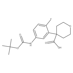 4-(5-{[(Tert-butoxy)carbonyl]amino}-2-fluorophenyl)oxane-4-carboxylic acid Structure