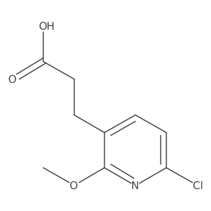 3-(6-Chloro-2-methoxypyridin-3-yl)propanoic acid结构式