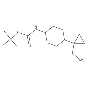 tert-butyl N-{4-[1-(aminomethyl)cyclopropyl]cyclohexyl}carbamate结构式