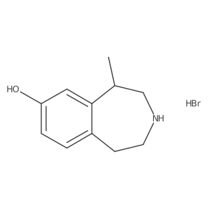 5-Methyl-2,3,4,5-tetrahydro-1H-3-benzazepin-7-ol;hydrobromide结构式