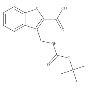 3-(((tert-Butoxycarbonyl)amino)methyl)benzo[b]thiophene-2-carboxylic acid Structure