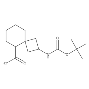 2-((tert-Butoxycarbonyl)amino)spiro[3.5]nonane-5-carboxylic acid Structure