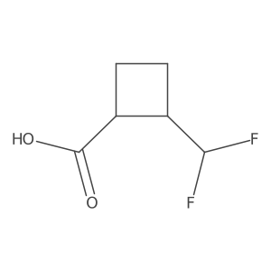 (1R,2R)-2-(Difluoromethyl)cyclobutanecarboxylic acid Structure
