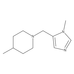 4-methyl-1-((1-methyl-1H-imidazol-5-yl)methyl)piperidine结构式