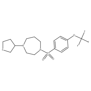 1-(Thiolan-3-yl)-4-[4-(trifluoromethoxy)benzenesulfonyl]-1,4-diazepane结构式