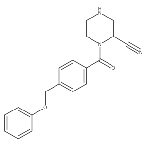 1-[4-(Phenoxymethyl)benzoyl]piperazine-2-carbonitrile Structure