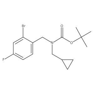 tert-Butyl 2-bromo-4-fluorobenzyl(cyclopropylmethyl)carbamate结构式
