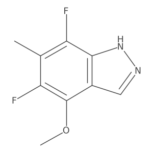 5,7-Difluoro-4-methoxy-6-methyl-1H-indazole结构式