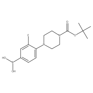 (4-{4-[(tert-Butoxy)carbonyl]piperazin-1-yl}-3-fluorophenyl)boronic acid Structure