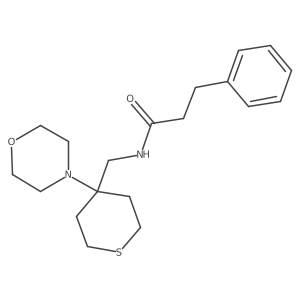 N-{[4-(morpholin-4-yl)thian-4-yl]methyl}-3-phenylpropanamide Structure