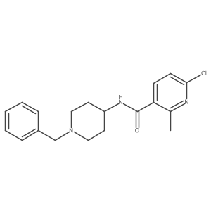 N-(1-benzylpiperidin-4-yl)-6-chloro-2-methylpyridine-3-carboxamide结构式