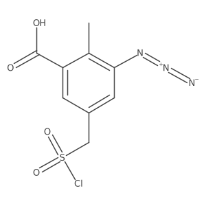 3-Azido-5-[(chlorosulfonyl)methyl]-2-methylbenzoic acid Structure