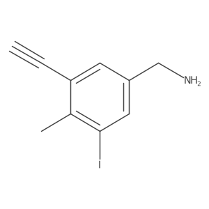 1-(3-Ethynyl-5-iodo-4-methylphenyl)methanamine Structure