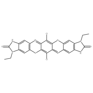 2,16-Dichloro-8,22-diethyl-4,18-dioxa-8,10,14,22,24,28-hexazaheptacyclo[15.11.0.03,15.05,13.07,11.019,27.021,25]octacosa-1(28),2,5(13),6,11,14,16,19(27),20,25-decaene-9,23-dione结构式