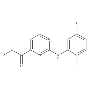 Methyl 2-[(5-fluoro-2-methylphenyl)amino]pyrimidine-4-carboxylate结构式