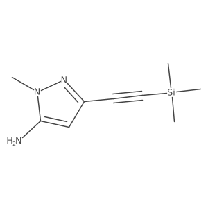2-methyl-5-(2-trimethylsilylethynyl)pyrazol-3-amine Structure