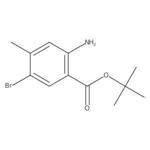 Tert-butyl 2-amino-5-bromo-4-methylbenzoate结构式