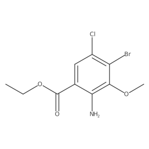 Ethyl 2-amino-4-bromo-5-chloro-3-methoxybenzoate结构式