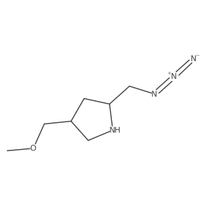 (2S,4S)-2-(azidomethyl)-4-(methoxymethyl)pyrrolidine结构式