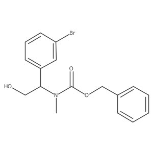 benzyl N-[1-(3-bromophenyl)-2-hydroxy-ethyl]-N-methyl-carbamate结构式