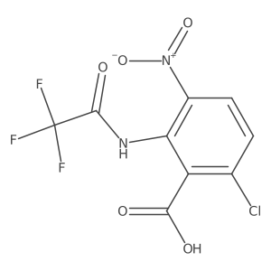 6-Chloro-3-nitro-2-(2,2,2-trifluoroacetamido)benzoic acid Structure