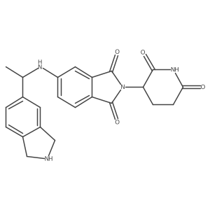 5-{[1-(2,3-dihydro-1H-isoindol-5-yl)ethyl]amino}-2-(2,6-dioxopiperidin-3-yl)-2,3-dihydro-1H-isoindole-1,3-dione结构式