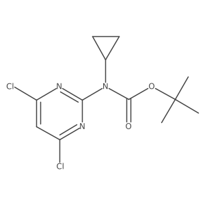 tert-butyl N-cyclopropyl-N-(4,6-dichloropyrimidin-2-yl)carbamate结构式