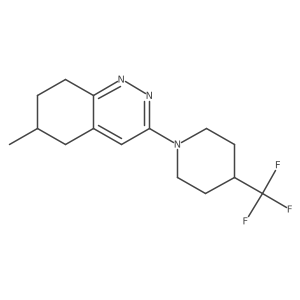 6-Methyl-3-[4-(trifluoromethyl)piperidin-1-yl]-5,6,7,8-tetrahydrocinnoline结构式