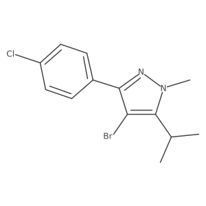 4-bromo-3-(4-chlorophenyl)-1-methyl-5-(propan-2-yl)-1H-pyrazole结构式