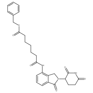Benzyl 7-[[2-(2,6-dioxo-3-piperidyl)-1-oxo-isoindolin-4-yl]amino]-7-oxo-heptanoate结构式