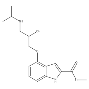 Methyl 4-[2-hydroxy-3-[(1-methylethyl)amino]propoxy]-1H-indole-2-carboxylate结构式