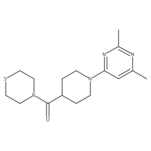 4-[1-(2,6-Dimethylpyrimidin-4-yl)piperidine-4-carbonyl]thiomorpholine结构式
