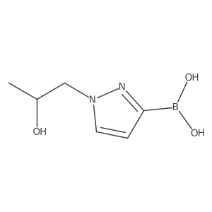 (S)-(1-(2-Hydroxypropyl)-1H-pyrazol-3-yl)boronic acid结构式